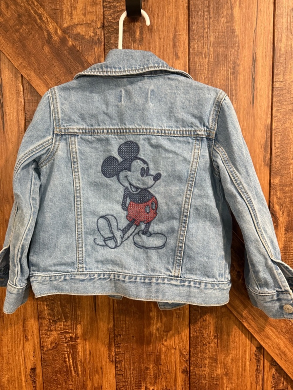 GAP Light Blue Denim Jacket with Mickey Patch